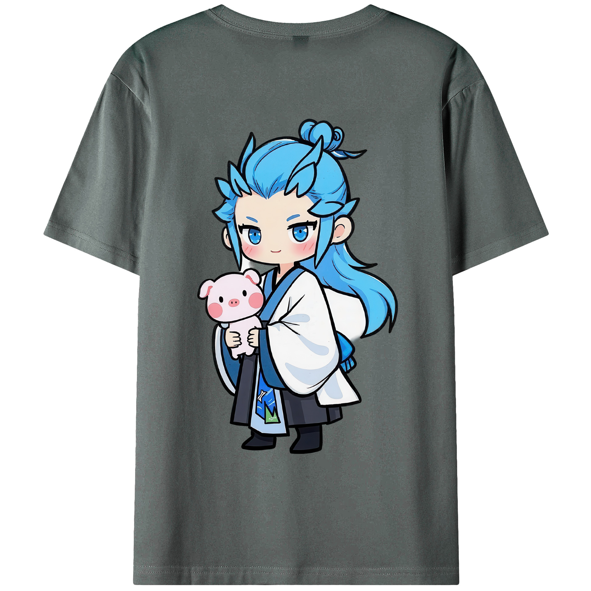（画像用） Ne Zha 2 ナタ 魔童の大暴れ 綿100％ メンズ半袖Tシャツ（バックプリント） 通気性